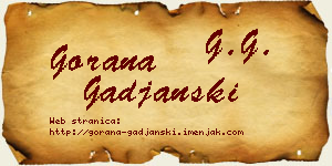 Gorana Gađanski vizit kartica